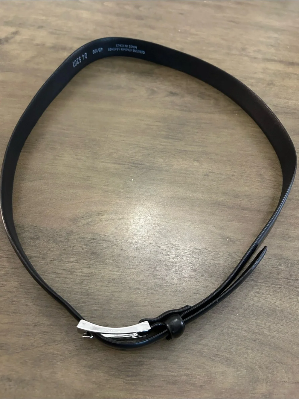 Classic Black Leather Men's Belt